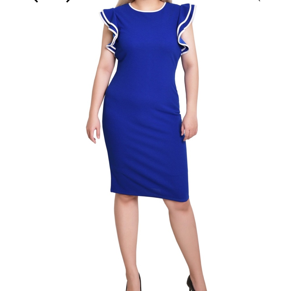 Tommy Hilfiger Royal Blue Dress with White Accents